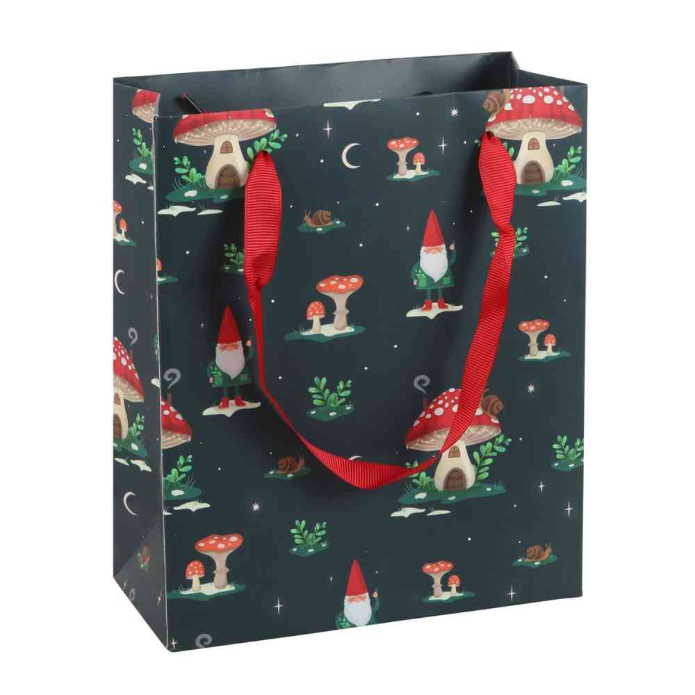 Something Different - 23cm Medium Gnome Sweet Gnome Print Geschenktasche - Mehrfarben